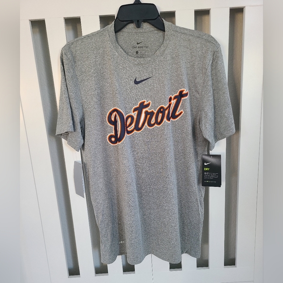 Brand New Nike MLB Detroit Tigers Woodmark Grey T-Shirt Mens Size Medium - Picture 11 of 14